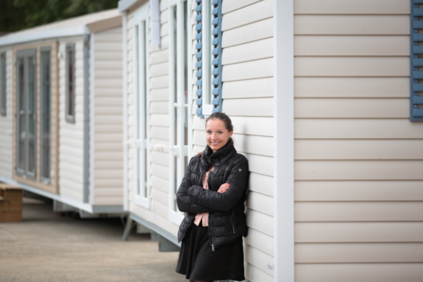 Anne-Sophie Bichut a doublé la vente de ses mobil-homes.(c)Pré des Moines