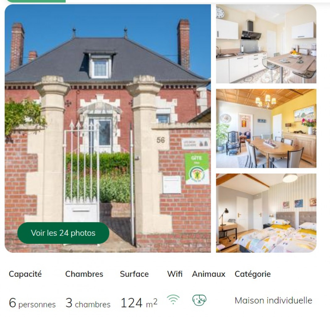 En mars 2020, Jacqueline ouvre les portes de son gite "Les deux clochers", une maison-villa des  années 60 de 115 m² à l'ambiance cosy à Maignelay-Montigny.