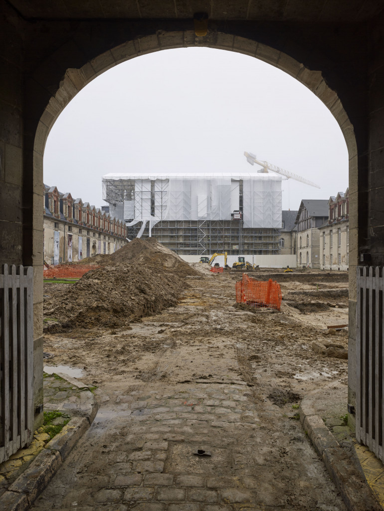 Des vingtaines d’entreprises s’activent pour donner naissance à la cité internationale de la langue française au château de Villers-Cotterêts. (© Château de Villers-Cotterêts)