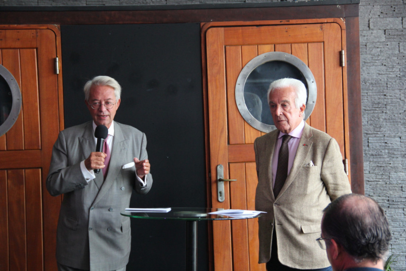 Philippe Marini, président et maire de Compiègne, et Jean-François Dalaise, vice-président d’Alliance Seine-Escaut. ©Aletheia Press/L. Brémont