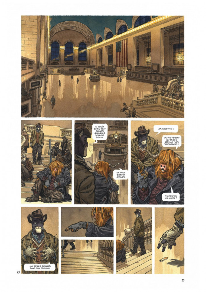 Quelques planches de la BD "Blacksad".