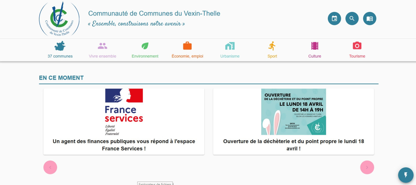 La Communauté de communes du Vexin-Thelle modernise son site Internet