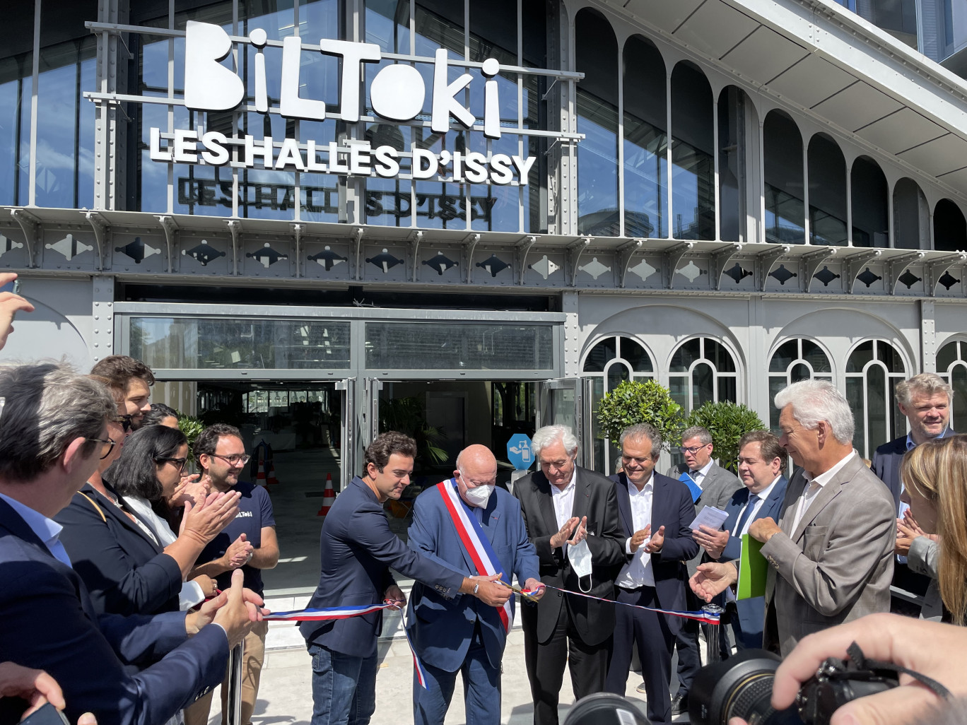 Inauguration de la halle Biltoki à Issy-les-Moulineaux, le 6 juillet. 