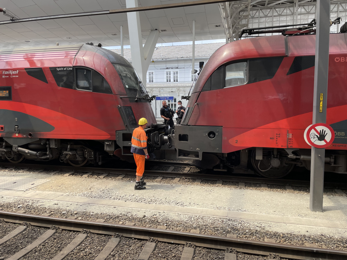 Train à Salzburg, en Autriche.