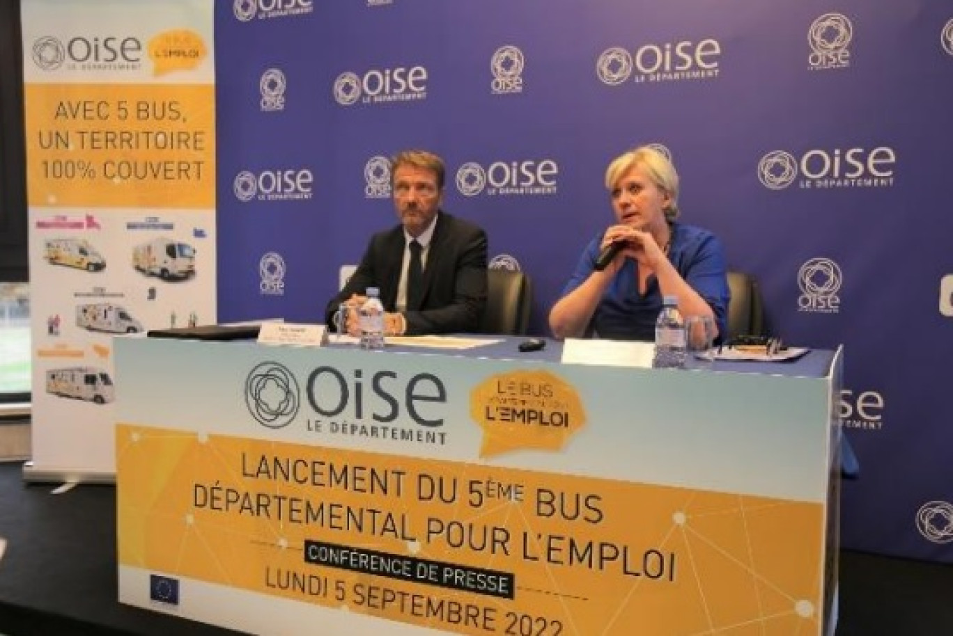 Une conférence de presse a été donnée par par Nadège Lefebvre, présidente du Département. (c)Oise