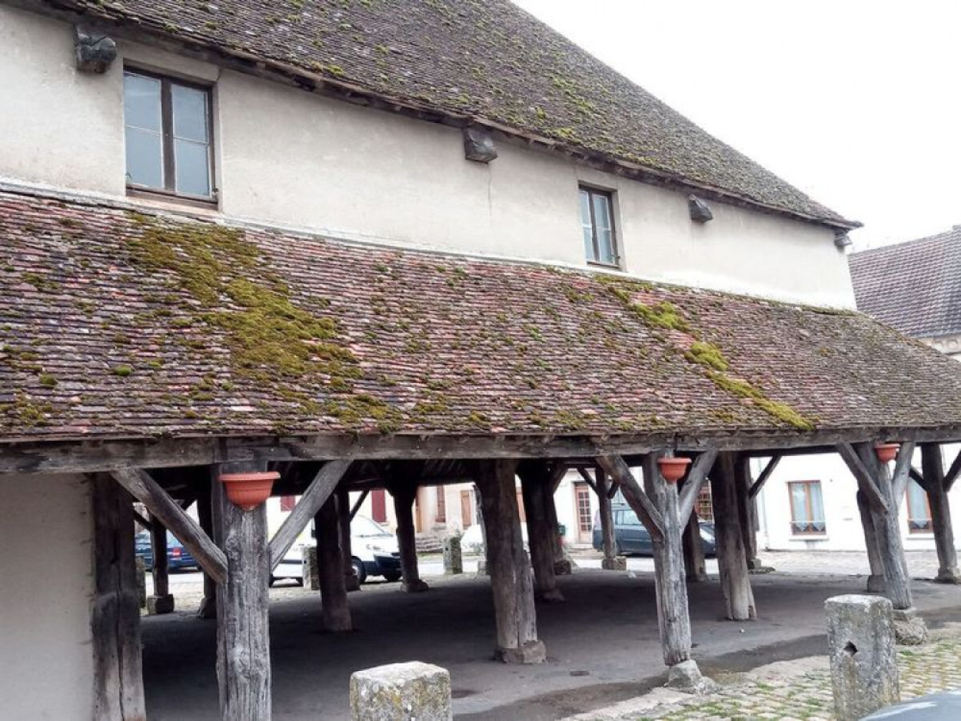 a halle de Marigny-en-Orxois. ©la Fondation du Patrimoine