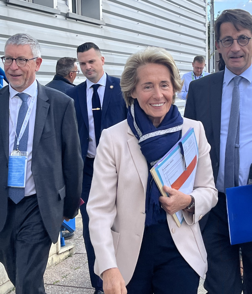 Caroline Cayeux,  ministre déléguée en charge des Collectivités territoriales, a annoncé le dispositif d'aide au Congrès des maires de l'Oise, le 8 octobre. (c)VK