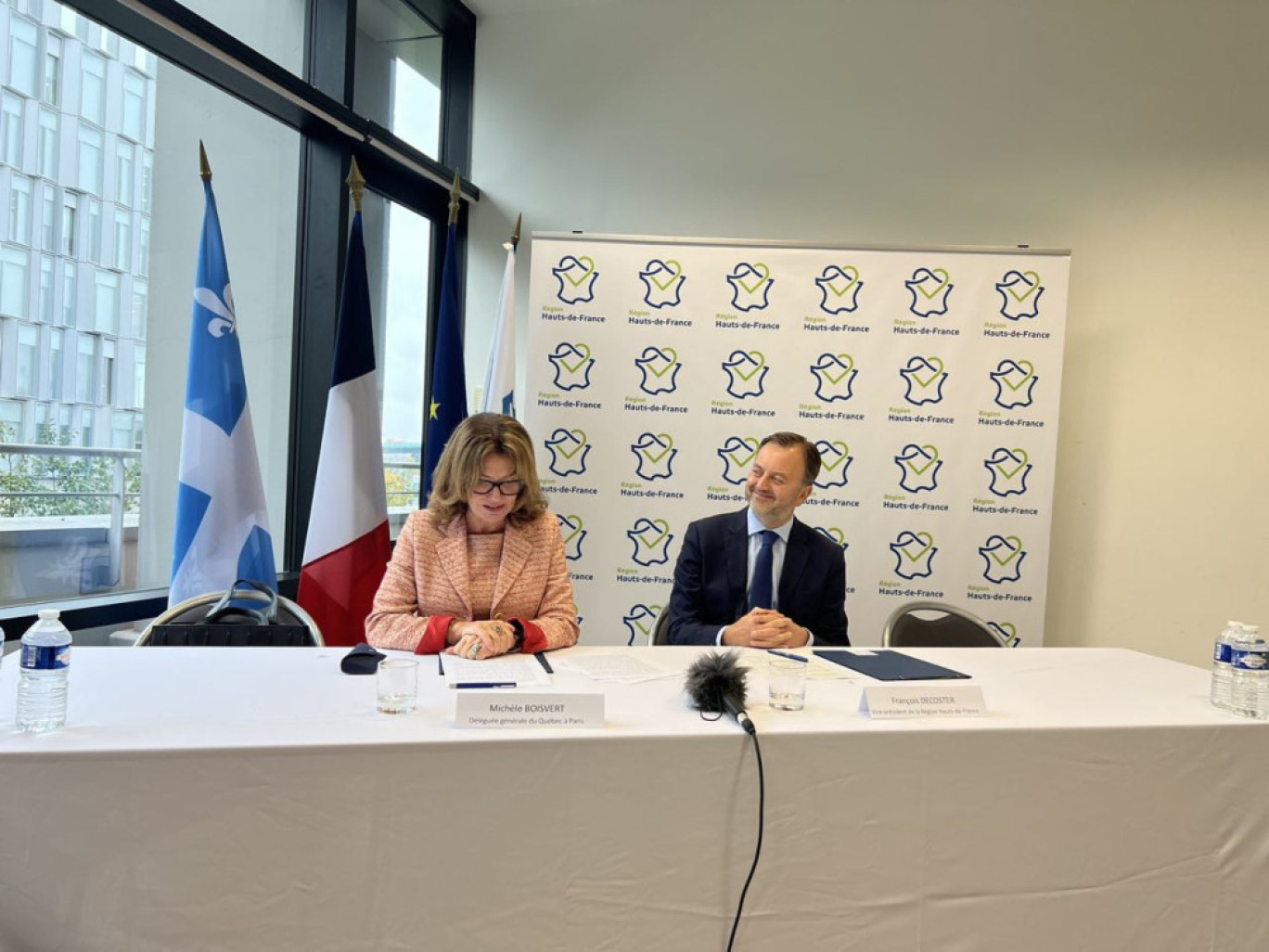 La feuille de route signée entre la Région Hauts-de-France et la Province du Québec va permettre de renforcer les relations entre les deux partenaires. (c)Région Hauts-de-France