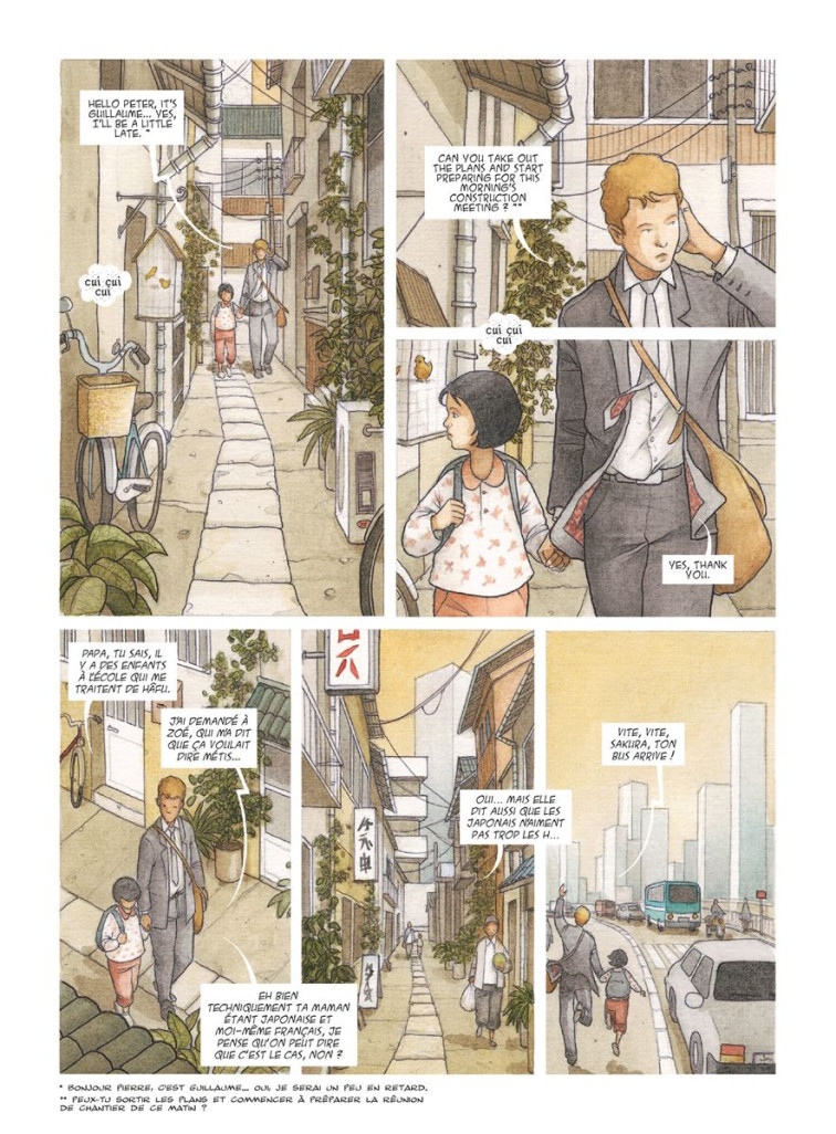 Quelques planches de la BD "Le Printemps de Sakura".