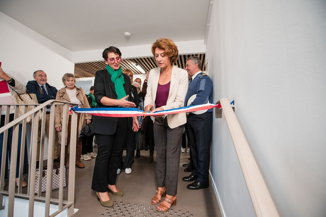  Pascale Loiseleur, maire de Senlis et  Sandrine De Figueiredo, présidente de la S.A. HLM de l’Oise ont inauguré ces logements. © Baptiste Quillien