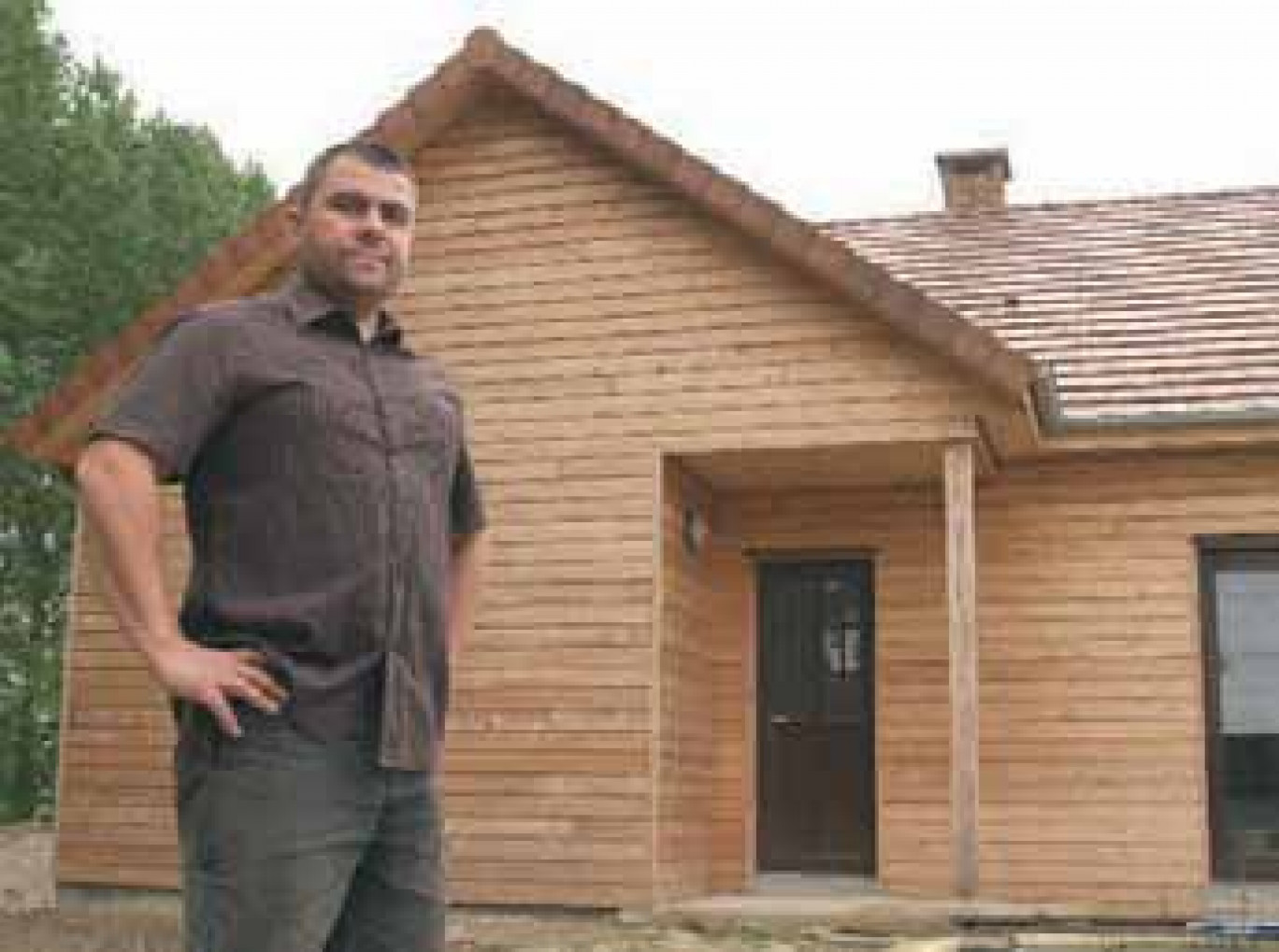 Cette première maison réalisée en 2011 doit servir de vitrine pour l’entreprise de Jérôme Bouteiller, qu’il cogère avec Anthony Courtin.