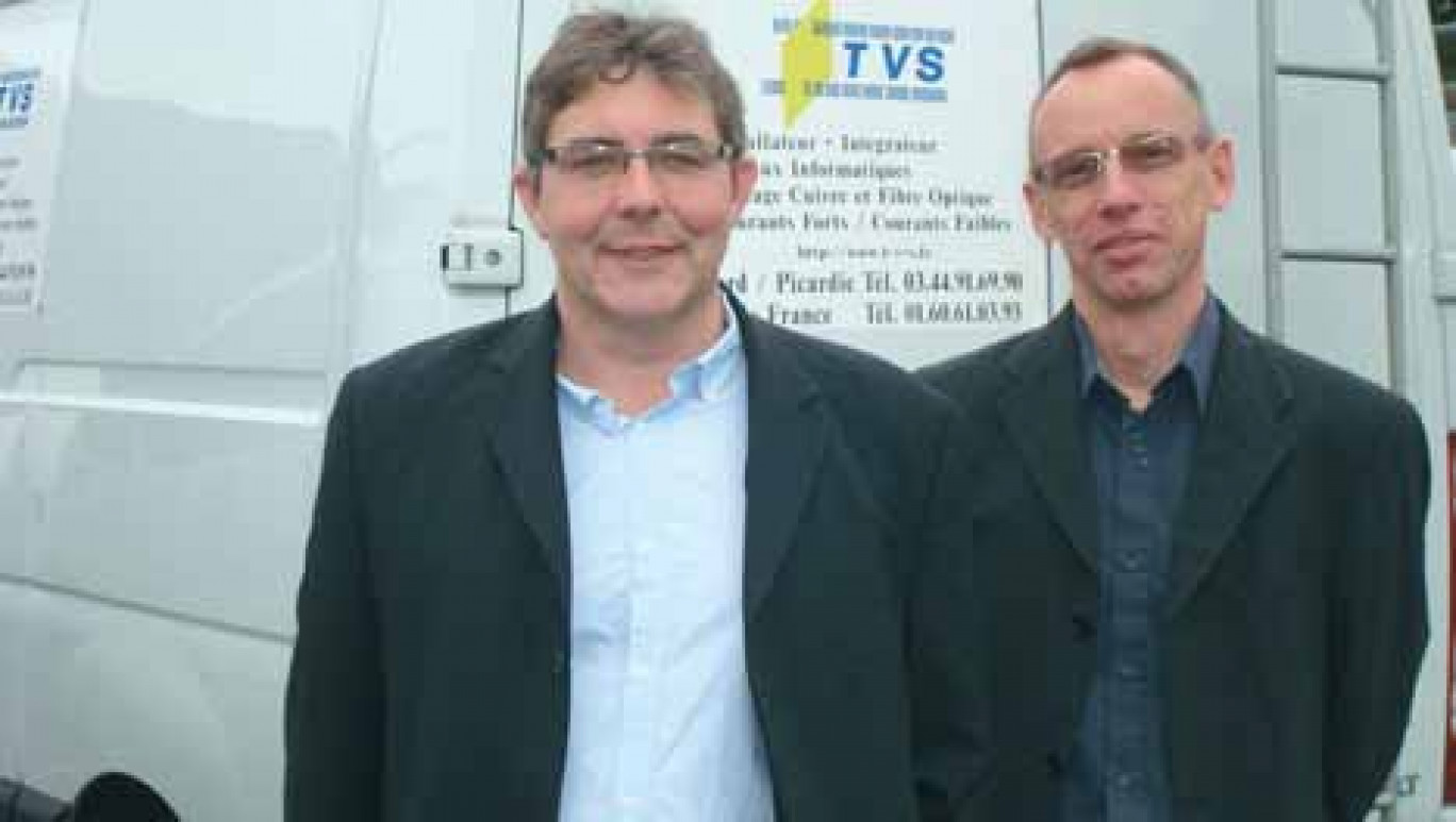 Xavier Lucas, Pdg de TVS, et Pascal Pruvost, responsable marketing commercial.