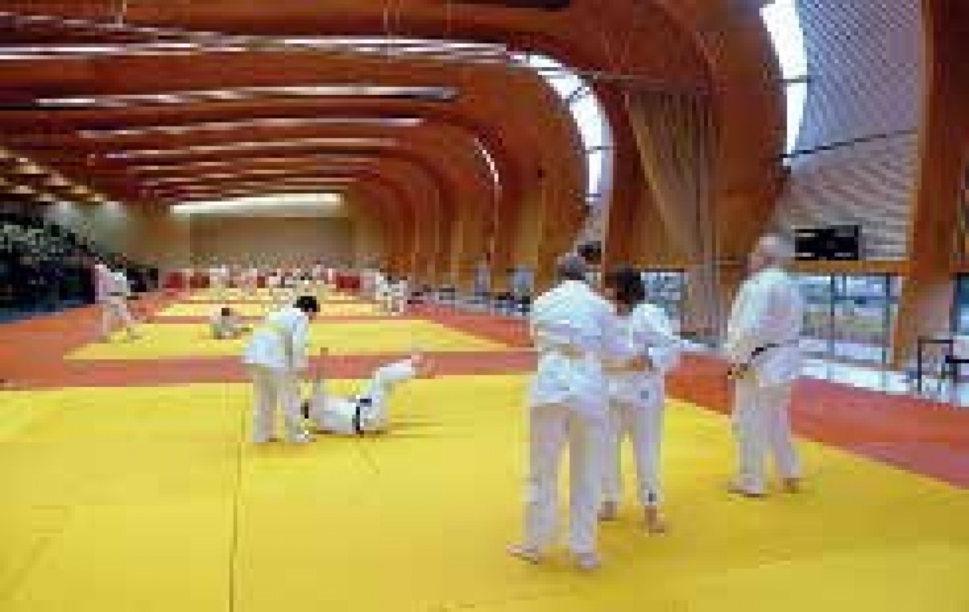 Le vaste bâtiment court sur 80 m et couvre 2 500 m² consacrés à la pratique des arts martiaux.