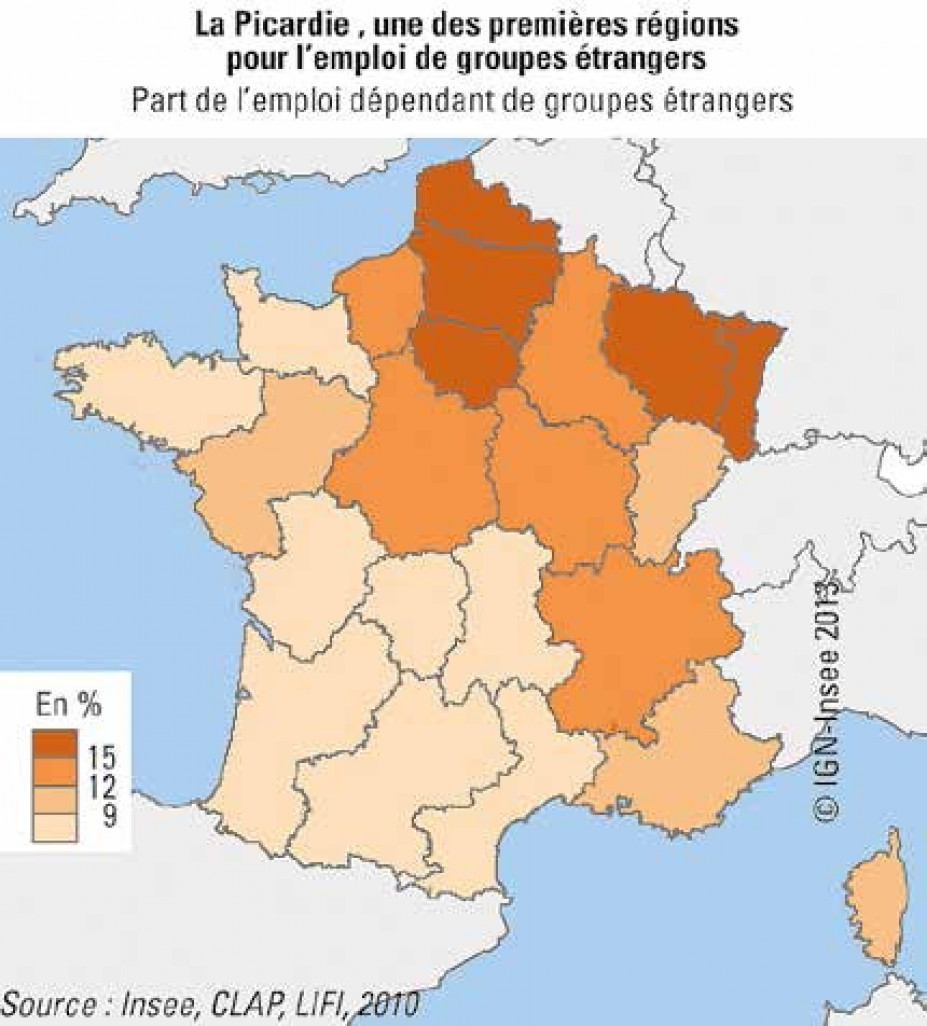 La situation géographique de la Picardie lui permet d’attirer des groupes étrangers.