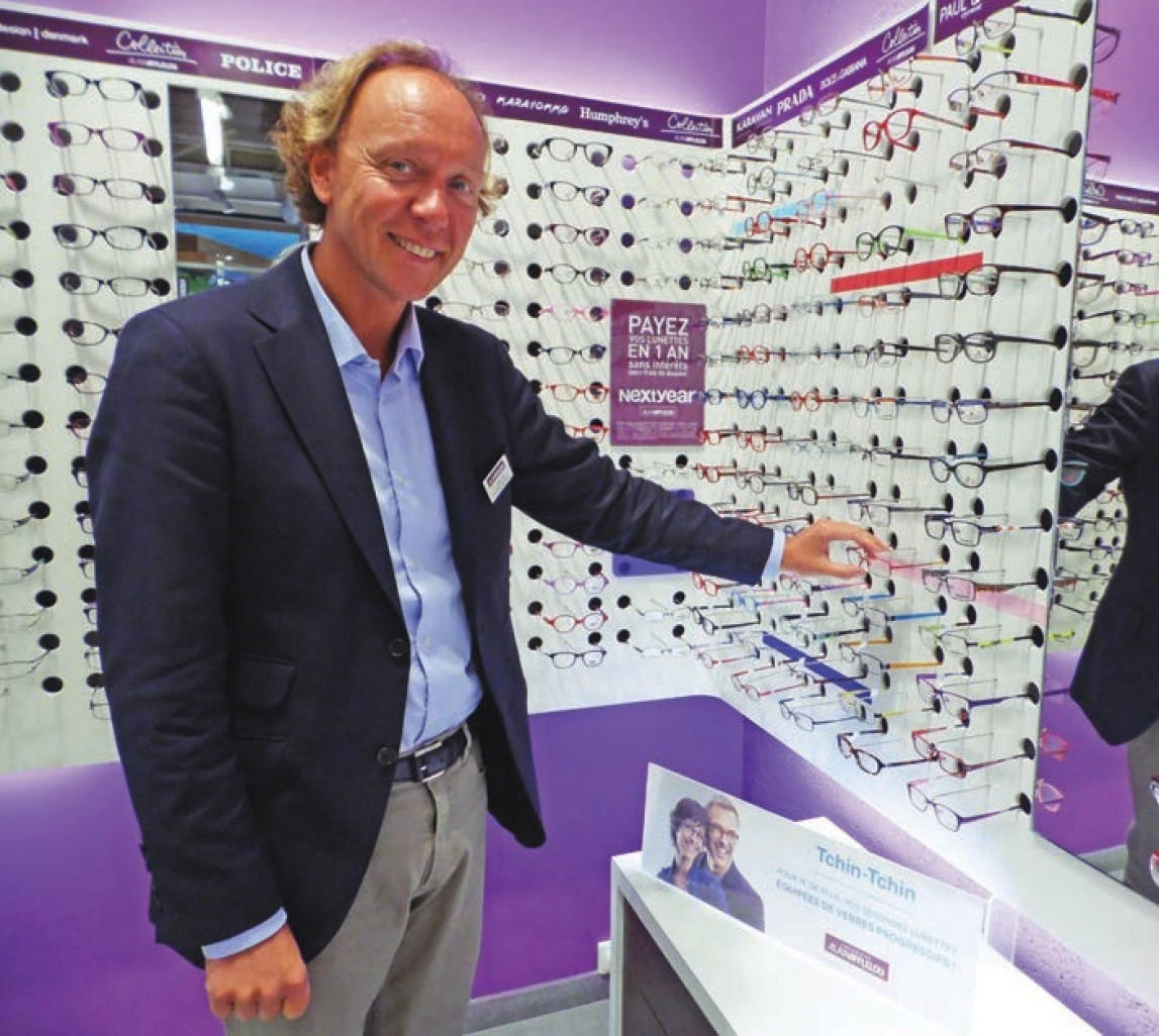 Antoine Carette dirige trois magasins d’optique sous l’enseigne Alain Afflelou à Saint-Quentin. 