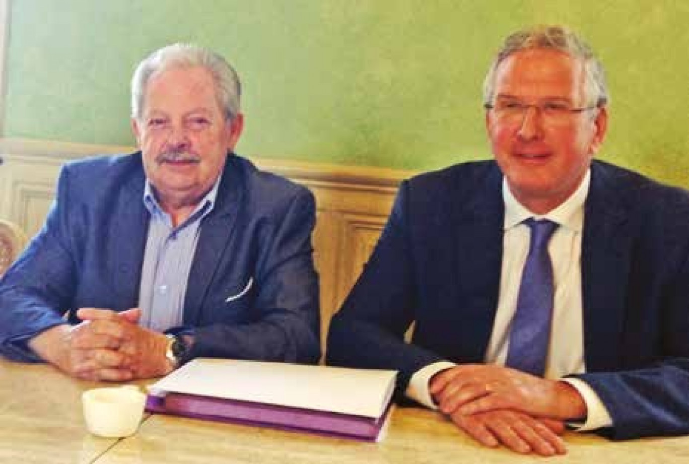 Patrick Desseaux (à g.) et Olivier Jardé cherchent des partenaires innovants dans les secteurs de la santé, du numérique et de l'énergie.