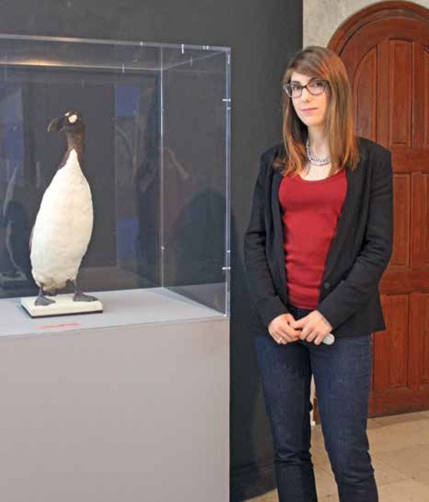 La conservatrice et le Grand pingouin.