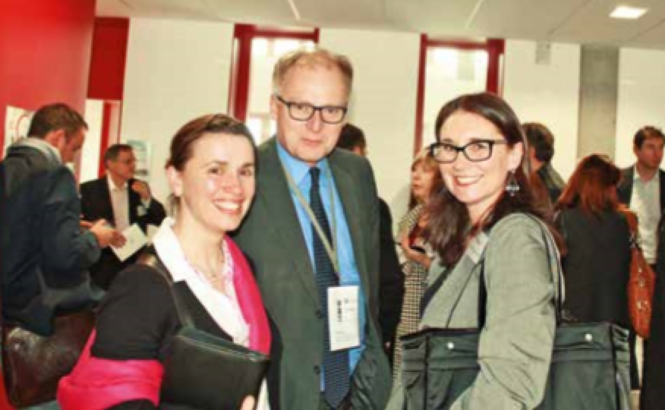 Frédéric Uglo (au centre), directeur délégué de l'UTC, avec deux cadres en transition.