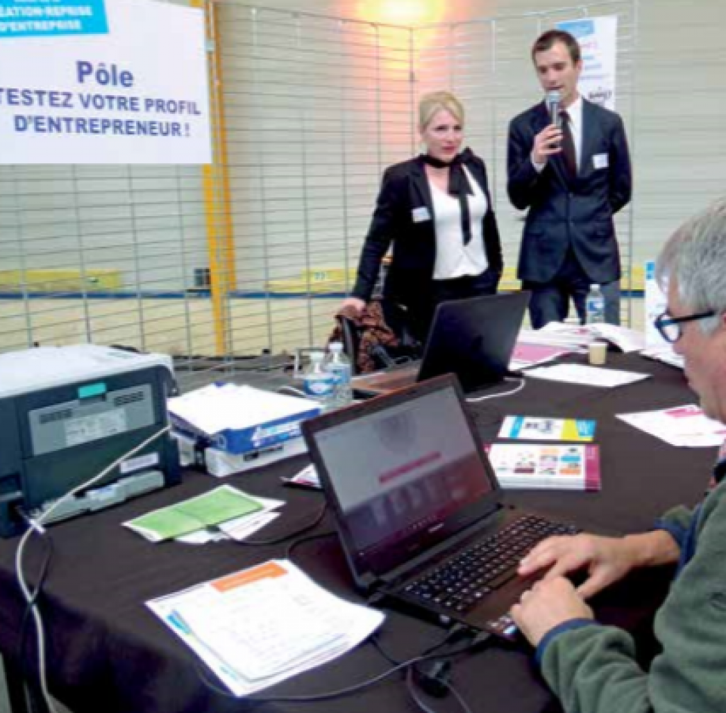 La CCI de l ‘Aisne proposait aux visiteurs de tester leur profil d’entrepreneur.