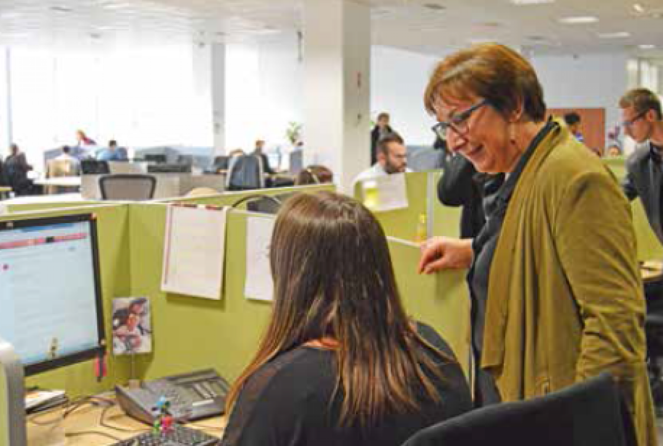 Martine Pinville, secrétaire d'État chargée du commerce, de l'artisanat, de la consommation et de l'économie sociale et solidaire, a visité l'entreprise dans le cadre du Mois de l'ESS. 