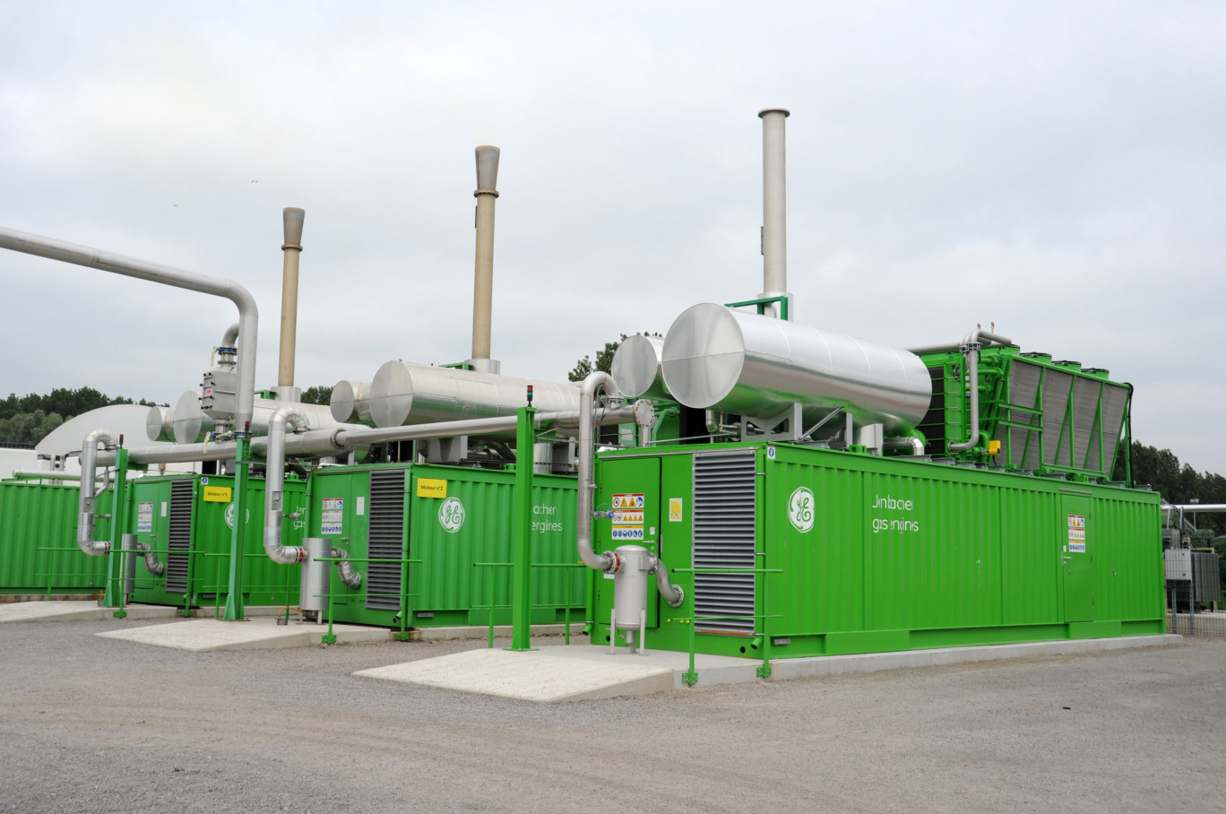 Une plate-forme moteur pour la production d'électricité chez Baudelet Environnement. (C)Baudelet Environnement